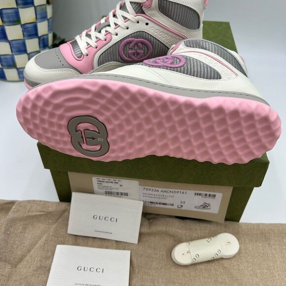 Women’s Gucci interlocking G high top sneakers size 35 made in Italy - Picture 6 of 10